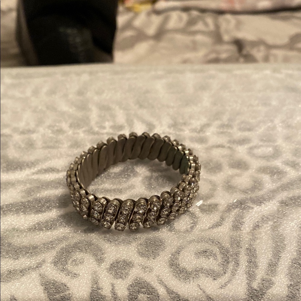 Elegant Silver Crystal Bracelet
